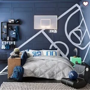 Pottery Barn Basketball Hoop Wall Light and Shot Clock